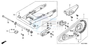 CRF100FB drawing SWINGARM