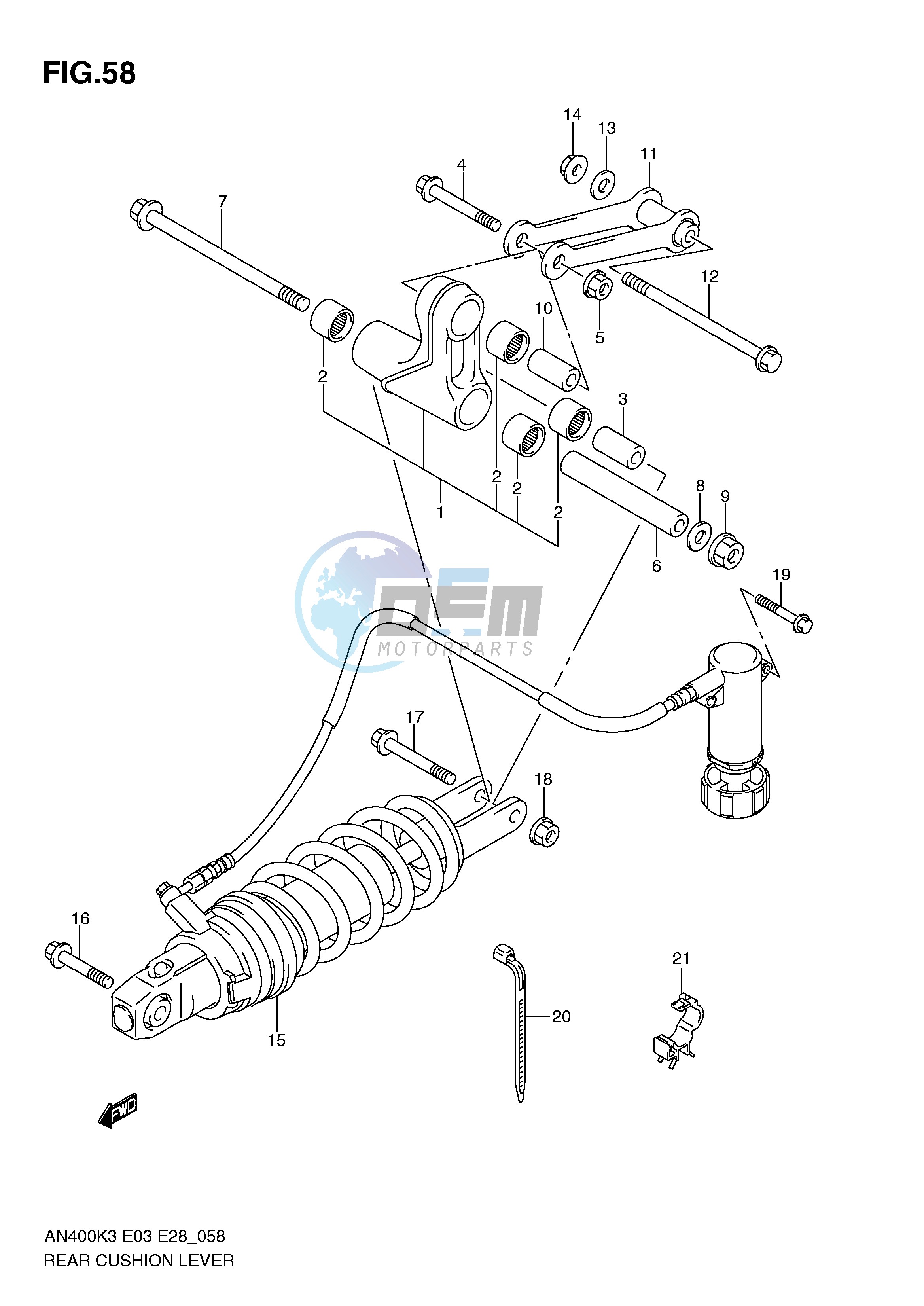 REAR CUSHION LEVER