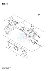 GSF1250 (E21) Bandit drawing REAR CALIPER (GSF1250AL1 E21)