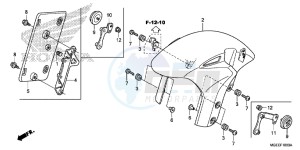 VFR1200FF VFR1200F UK - (E) drawing FRONT FENDER