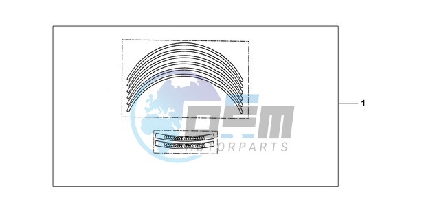 WHEEL STICKER PEARL ACID YELLOW