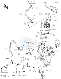 NINJA 650 EX650KJF XX (EU ME A(FRICA) drawing Brake Piping