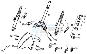 ORBIT II 50 drawing HANDLEBAR / BRAKE LEVERS CPL  L/R