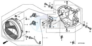 XL700VA9 France - (F / ABS CMF SPC) drawing HEADLIGHT