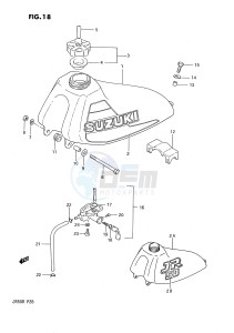 JR50 (P28) drawing FUEL TANK (MODEL F L)