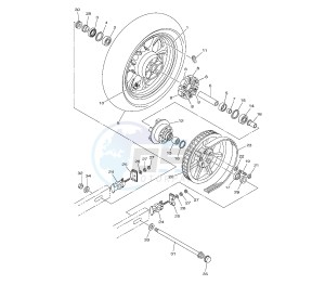 XVS A MIDNIGHT STAR 950 drawing REAR WHEEL