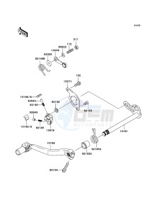 KLX450R KLX450A8F EU drawing Gear Change Mechanism