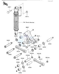 KX 500 C [KX500] (C1) [KX500] drawing REAR SUSPENSION