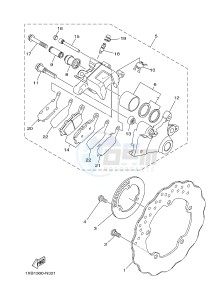 MT07A MT-07 ABS 700 (1XB6 1XB8) drawing REAR BRAKE CALIPER