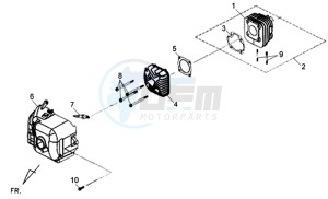 ORBIT 50 2T NAKED drawing CYLINDER / CYLINDER HEAD /CYLINDER HEAD COVER