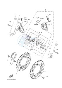 MT07A MT-07 ABS 700 (1XB6 1XB8) drawing FRONT BRAKE CALIPER