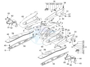 Nexus 250 e3 drawing Central cover - Footrests