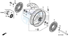 CBR600RAA BR / ABS - (BR / ABS) drawing FRONT WHEEL