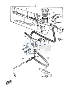 H1 D-F A [KH500] (D-F A8) [KH500] drawing FRONT MASTER CYLINDER -- KH500-A8- -