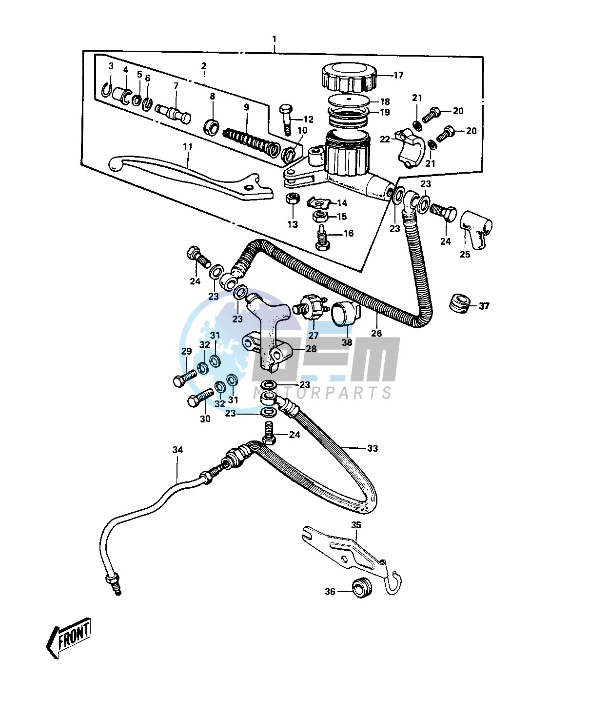 FRONT MASTER CYLINDER -- KH500-A8- -