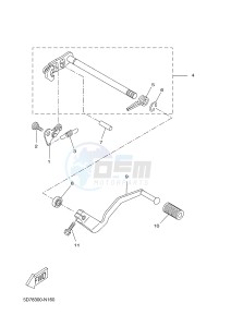 YZF-R125A YZF-R125 ABS R125 (5D7X 5D7X 5D7X 5D7X 5D7X) drawing SHIFT SHAFT