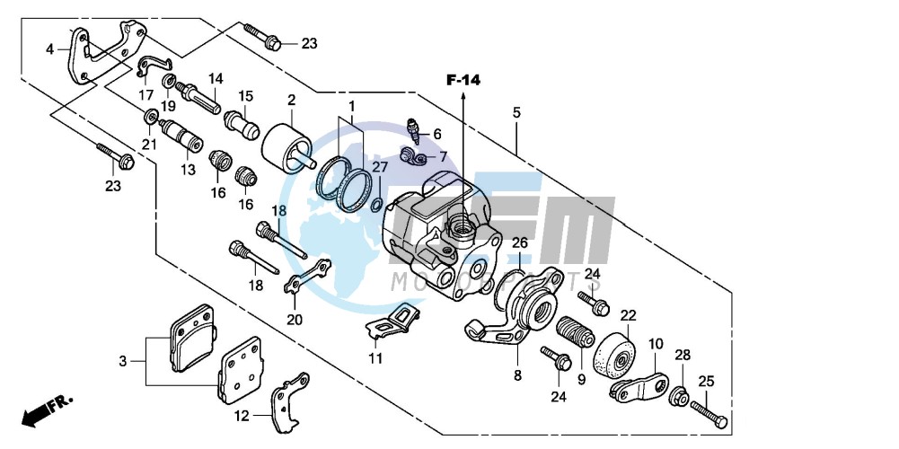 REAR BRAKE CALIPER