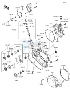 KX85-II KX85DFF EU drawing Engine Cover(s)