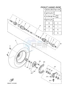 YXE700E YXE70WPAH WOLVERINE R-SPEC EPS (BW12) drawing FRONT WHEEL 2