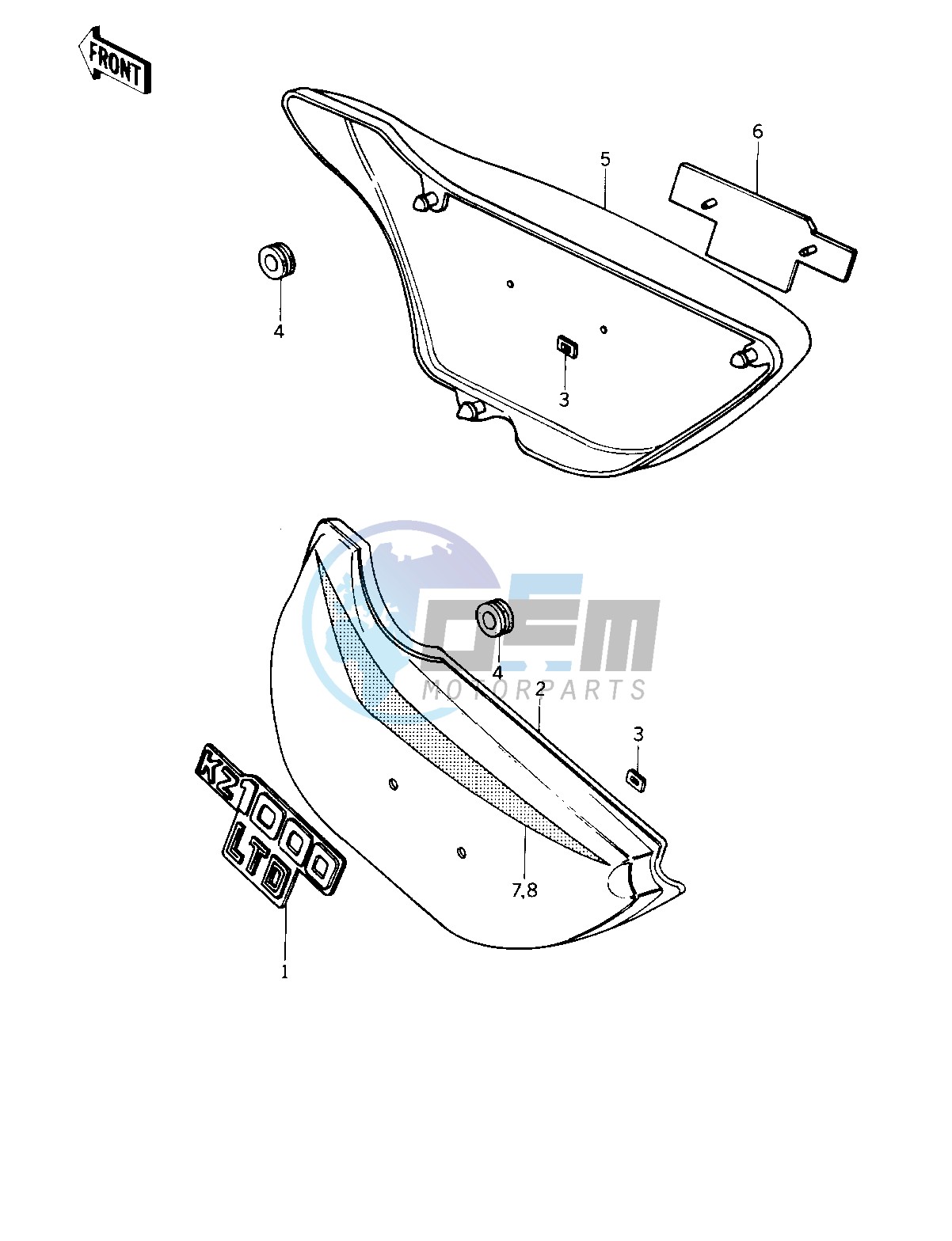 SIDE COVERS -- KZ1000-B1- -