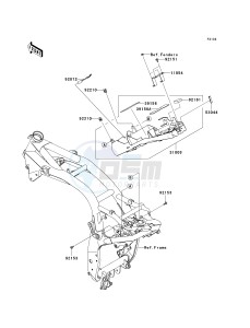 ZR 1000 B [Z1000 EUROPEAN] (B7F-B9F) 0B8F drawing BATTERY CASE