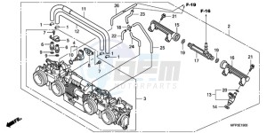 CB1300A9 UK - (E / ABS MKH MME TWO) drawing THROTTLE BODY