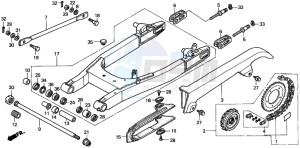 VT750C3 drawing SWINGARM