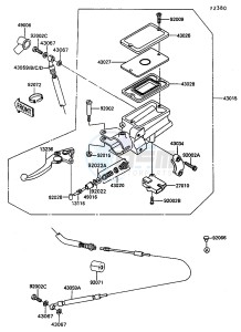 ZG 1000 A [CONCOURS] (A7-A9) [CONCOURS] drawing CLUTCH MASTER CYLINDER