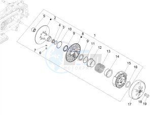 GTV 300 HPE SEI GIORNI IE E4 ABS (NAFTA) drawing Driven pulley