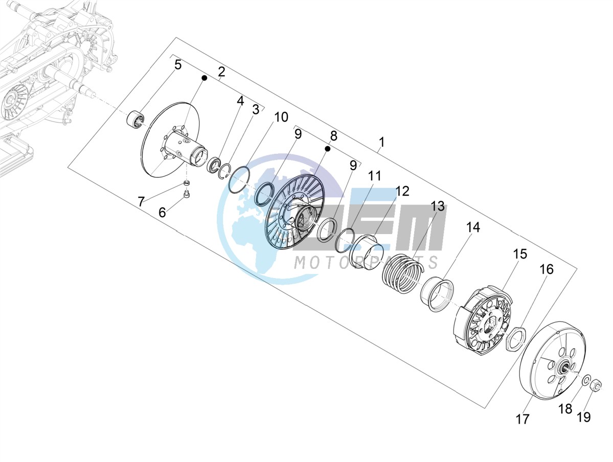 Driven pulley