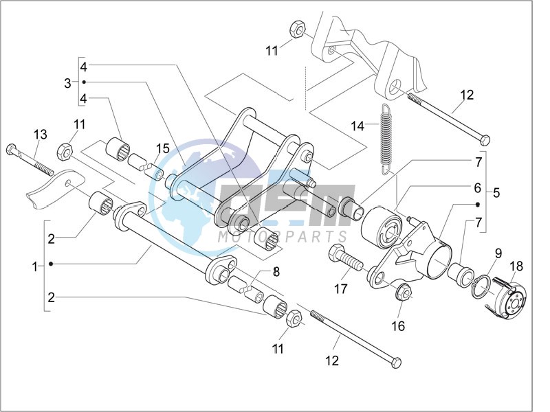 Swinging arm