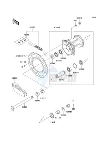 KX 250 L [KX250] (L3) [KX250] drawing REAR HUB