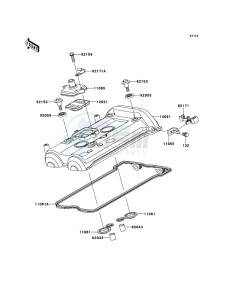 VERSYS_ABS KLE650DCF XX (EU ME A(FRICA) drawing Cylinder Head Cover