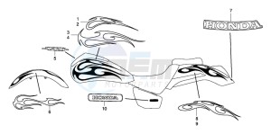 VTX1800C drawing EMBLEM/MARK (2)