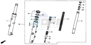 FES250 FORESIGHT drawing FRONT FORK