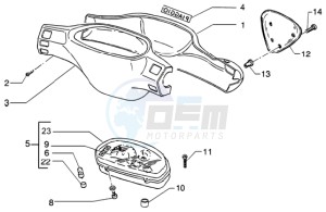 NRG 50 MC3 DT drawing Speedometers Kms. - handlebar cover