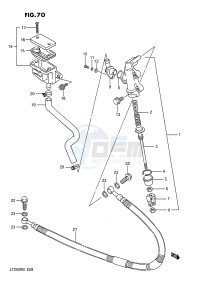 LT250R (E28) drawing REAR MASTER CYLINDER (MODEL G)