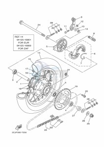 TT-R50E (2CJU) drawing REAR WHEEL