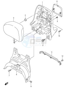 AN400 (E2) Burgman drawing PILLION RIDER HANDLE (CENTER)(MODEL K3)