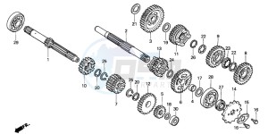 NSR50S drawing TRANSMISSION (NSR50SP-2B/SR-2B/SS-2B)