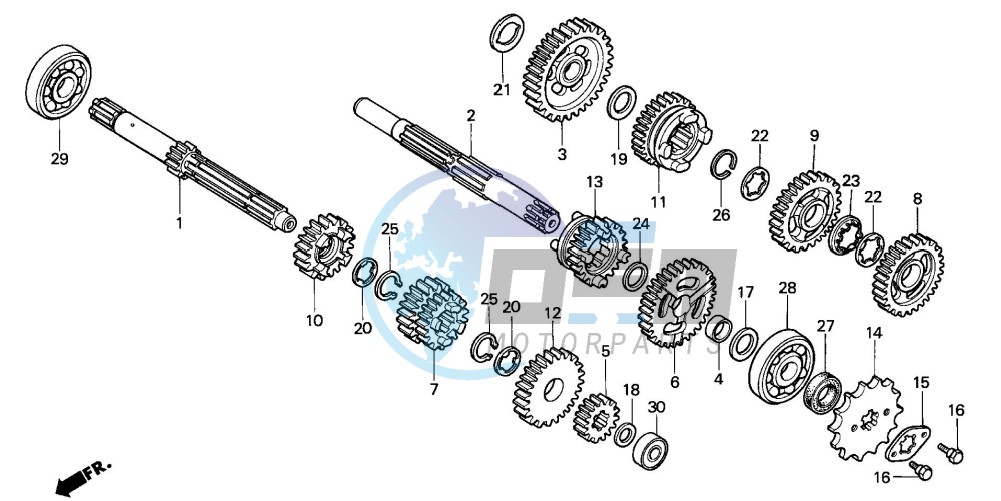 TRANSMISSION (NSR50SP-2B/SR-2B/SS-2B)