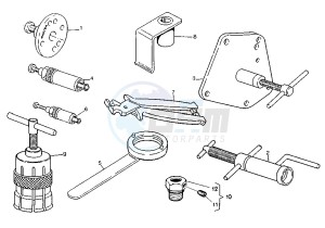 SUPERCITY 125 drawing WORKSHOP SERVICE TOOLS