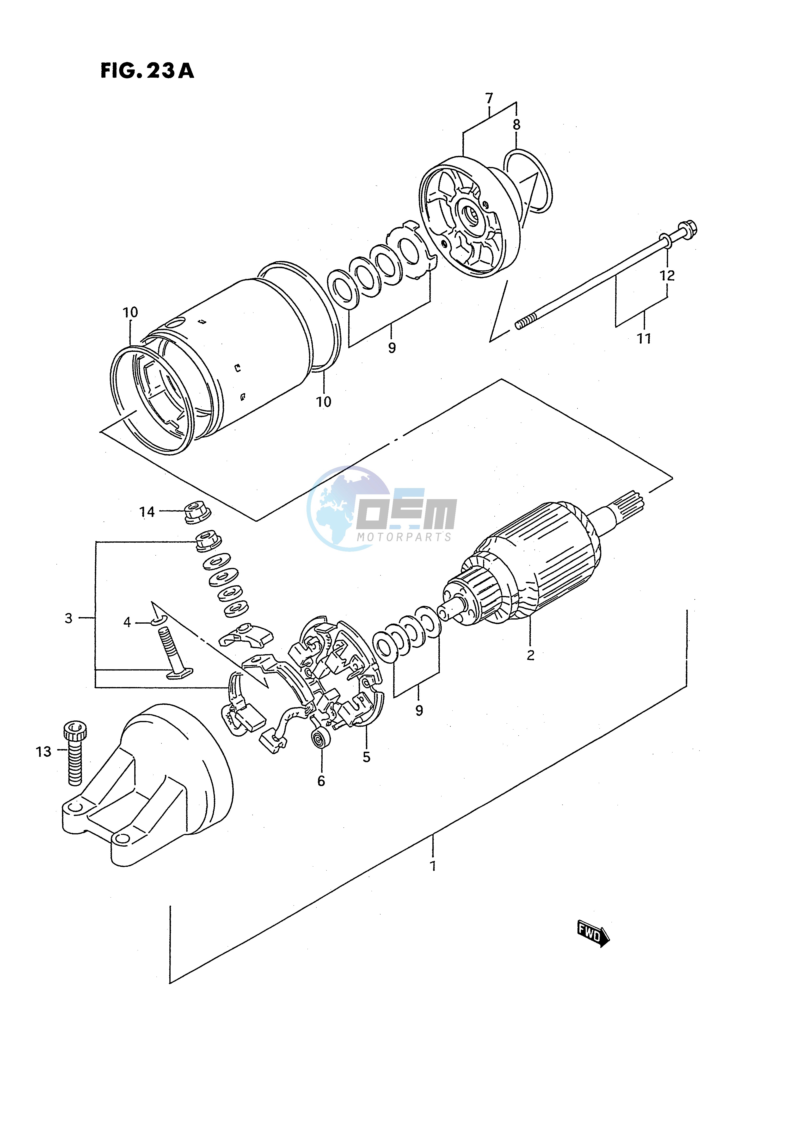 STARTING MOTOR (MODEL R S)