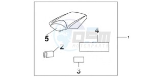 CBR1000RR9 BR / MME SPC - (BR / MME SPC) drawing REAR SEAT COWL CANDY TAHITIAN BLUE