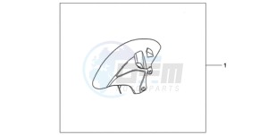 CBR1000RA9 France - (F / ABS CMF MME) drawing CARBON FIBER FRONT FENDER