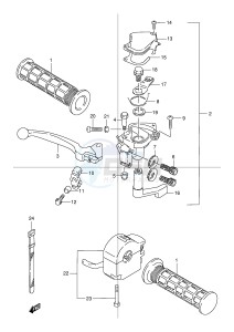 LT80 (P1) drawing FRONT BRAKE LEVER