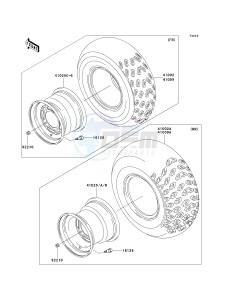 KLF 250 A [BAYOU 250] (A6F-A9F) A6F drawing WHEELS_TIRES