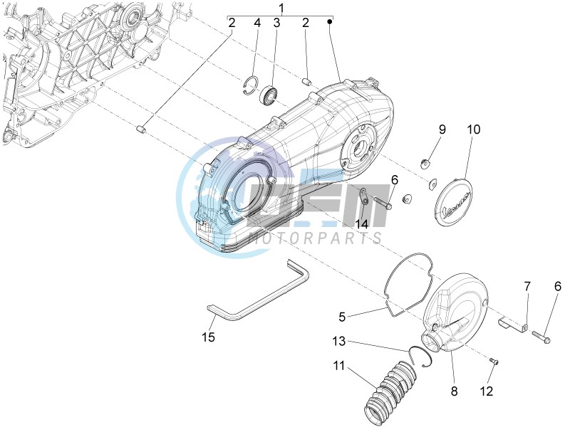 Crankcase cover and cooling