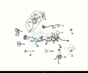 ORBIT III 50 (XE05W2-EU) (E5) (M1) drawing WIRE HARNESS