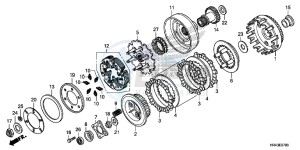 TRX500FM1F TRX500FM Europe Direct - (ED) drawing CLUTCH